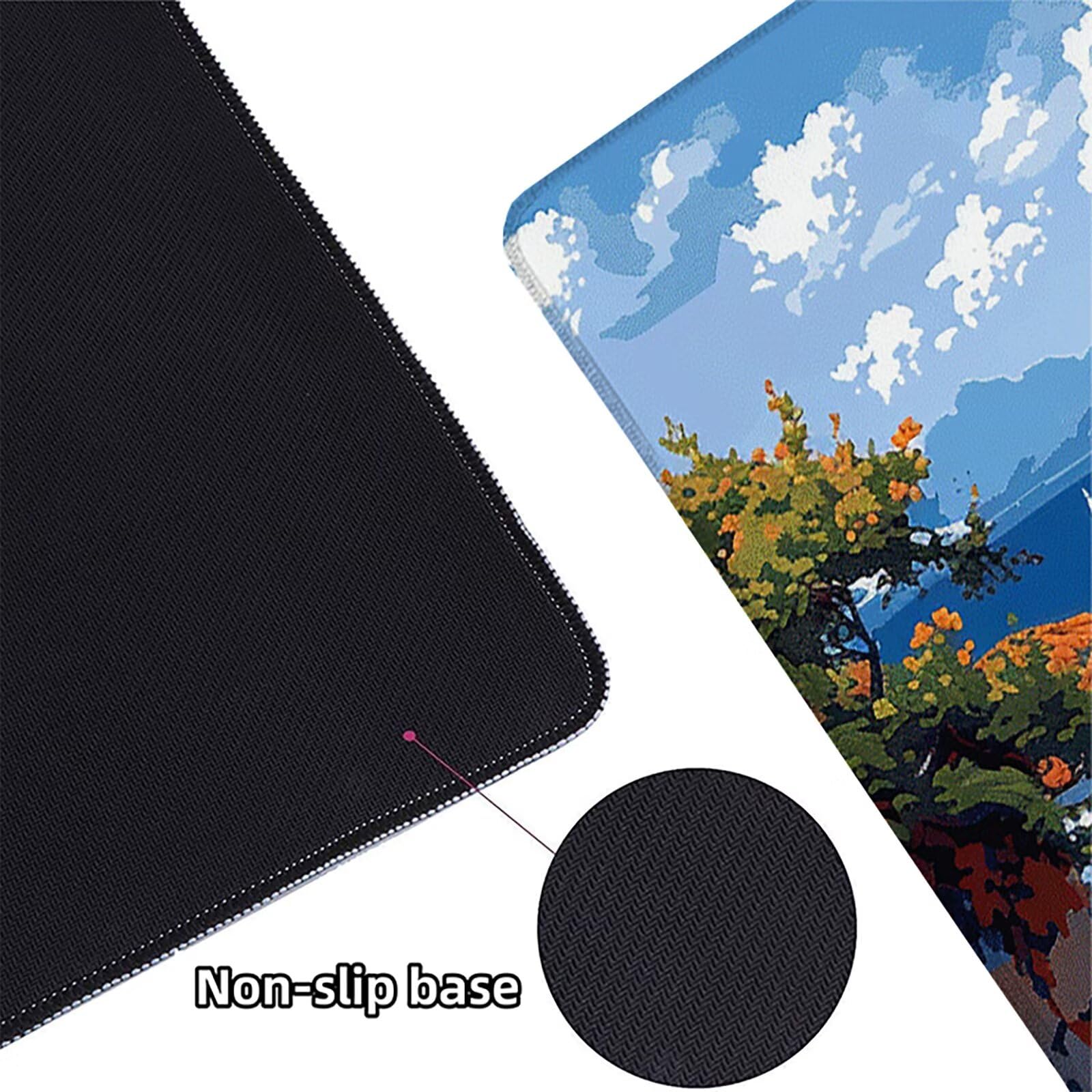 Paisaje Alfombrilla Ratón Gaming XXL 1500x800x3mm, Alfombrilla Gaming Azul Mousepad con Base de Goma Antideslizante, Impermeable Desk Mat para Teclado y Raton, Accesorios Gaming Regalos de Hombre P-C