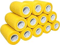 Vista 16 de Vendaje cohesivo autoadherente de látex de 4 x 5 yardas, vendajes de primeros auxilios, cinta deportiva elástica para esguince e hinchazón