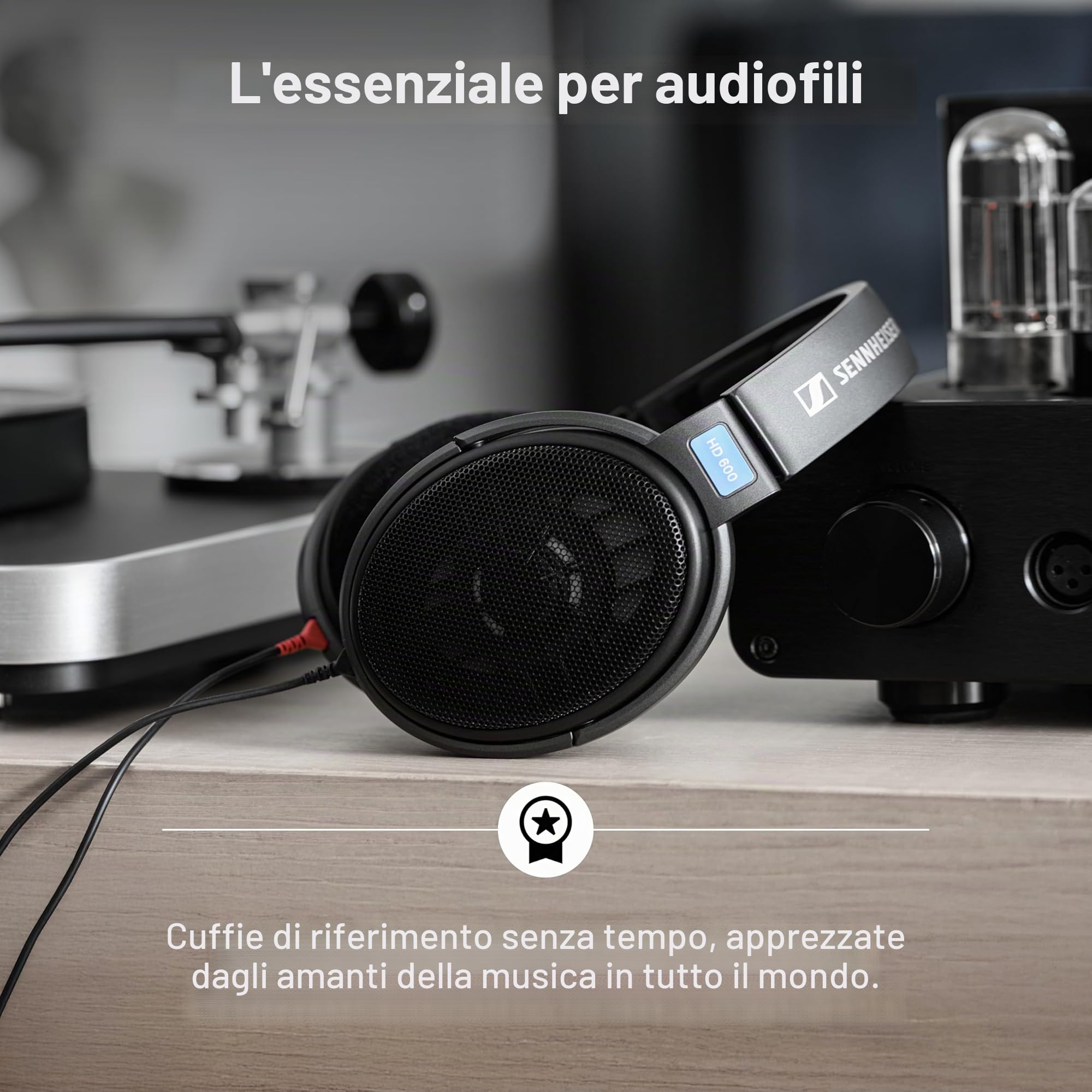 Sennheiser HD 600 508824 Auricolari, Nero