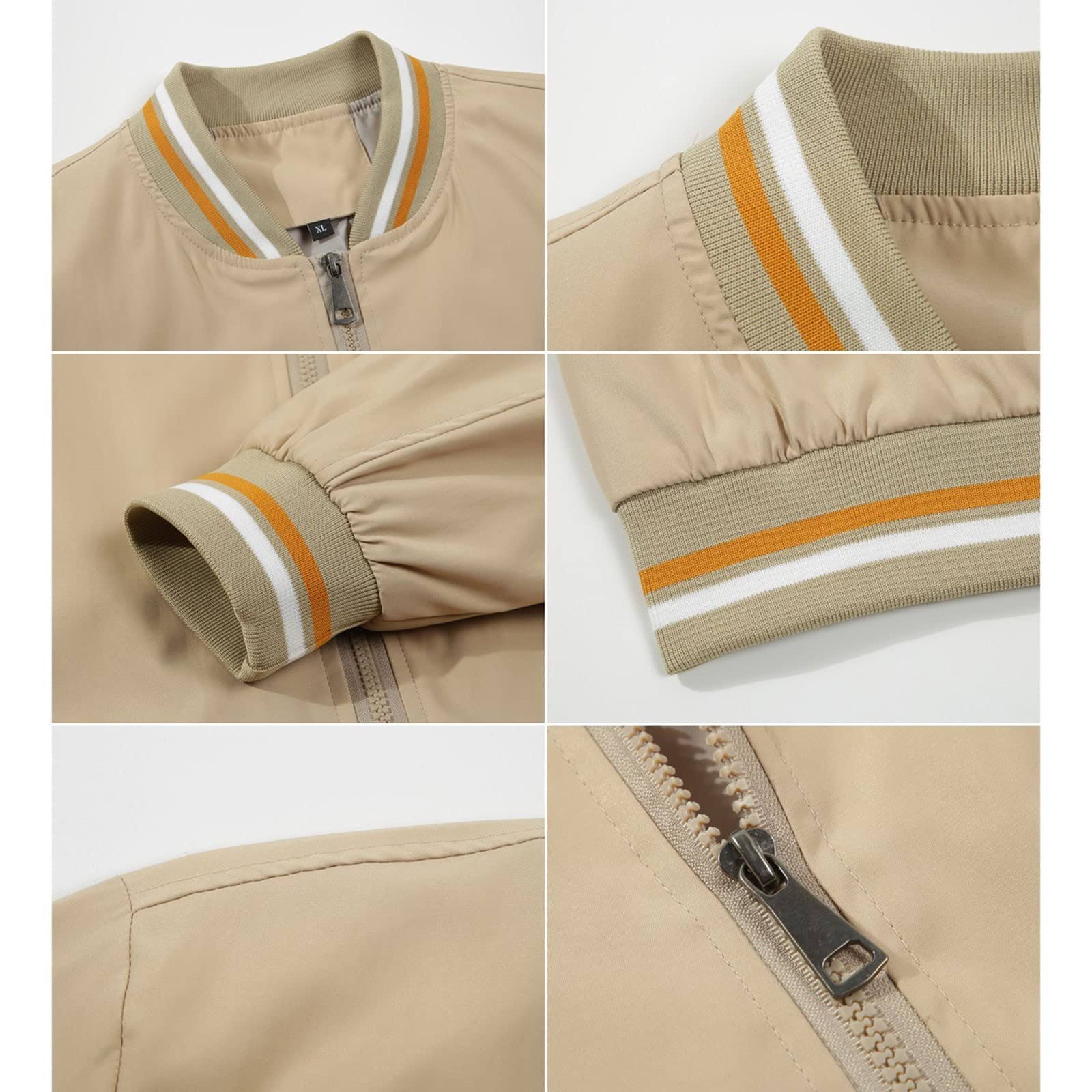 Veste Coupe-vent Vintage Antigua – Homme – Beige Taille L – Fermeture éclair Logo Brodé