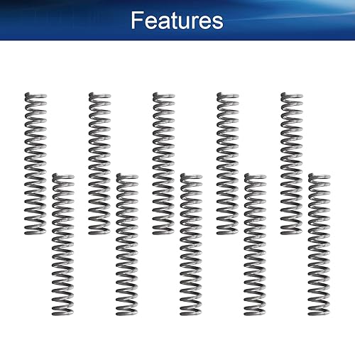 Miniatura 178 de Bettomshin 20 muelles comprimidos, 0.01 pulgadas de diámetro de alambre x 0.12 pulgadas de diámetro x 0.59 pulgadas de longitud libre, construcción
