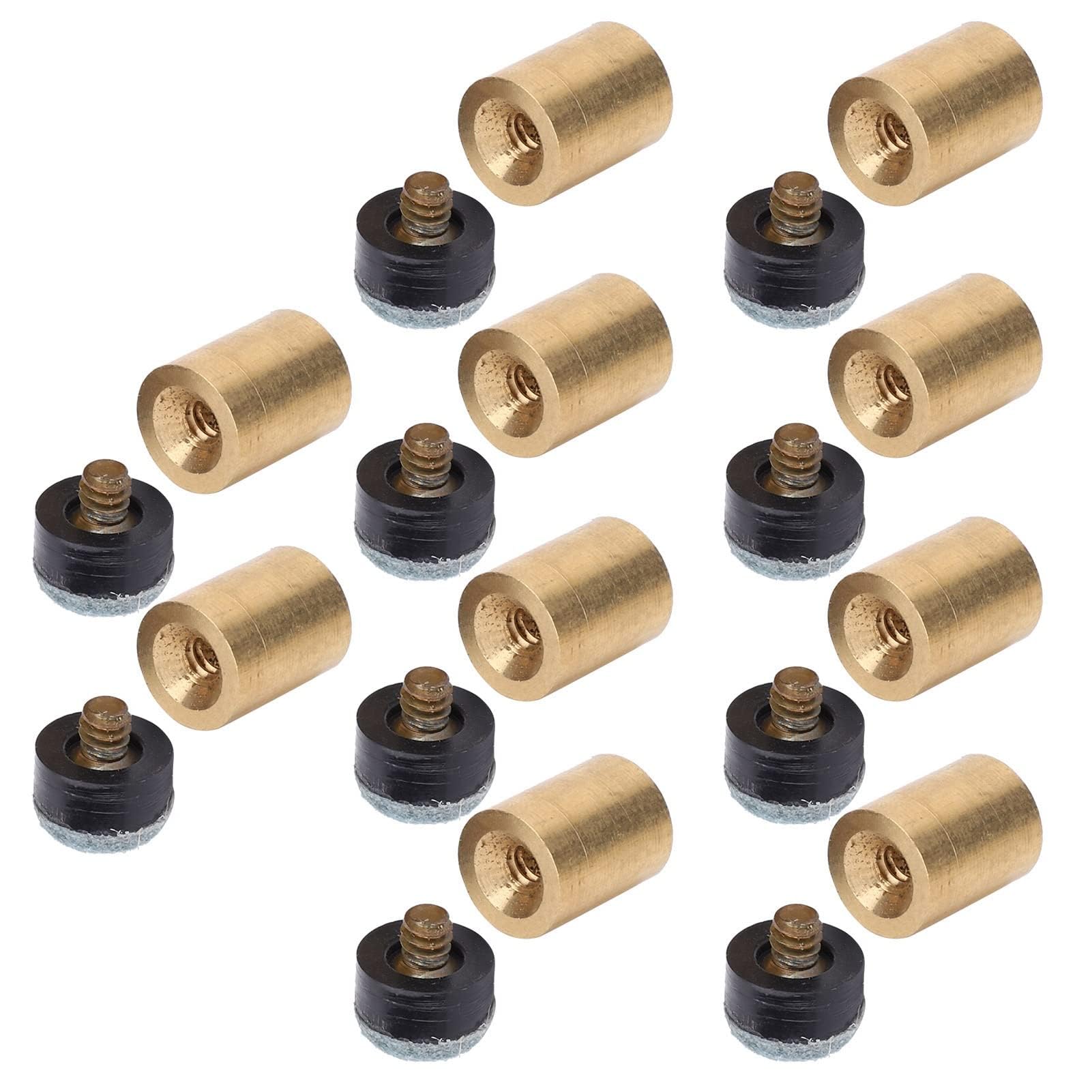 Agatige 10pcs Cue Pool Tip, Billar Snooker Pole Tip Piezas de Repuesto Puntas de Palo de Billar Atornilladas para Accesorios de Billar y Señales de Piscina