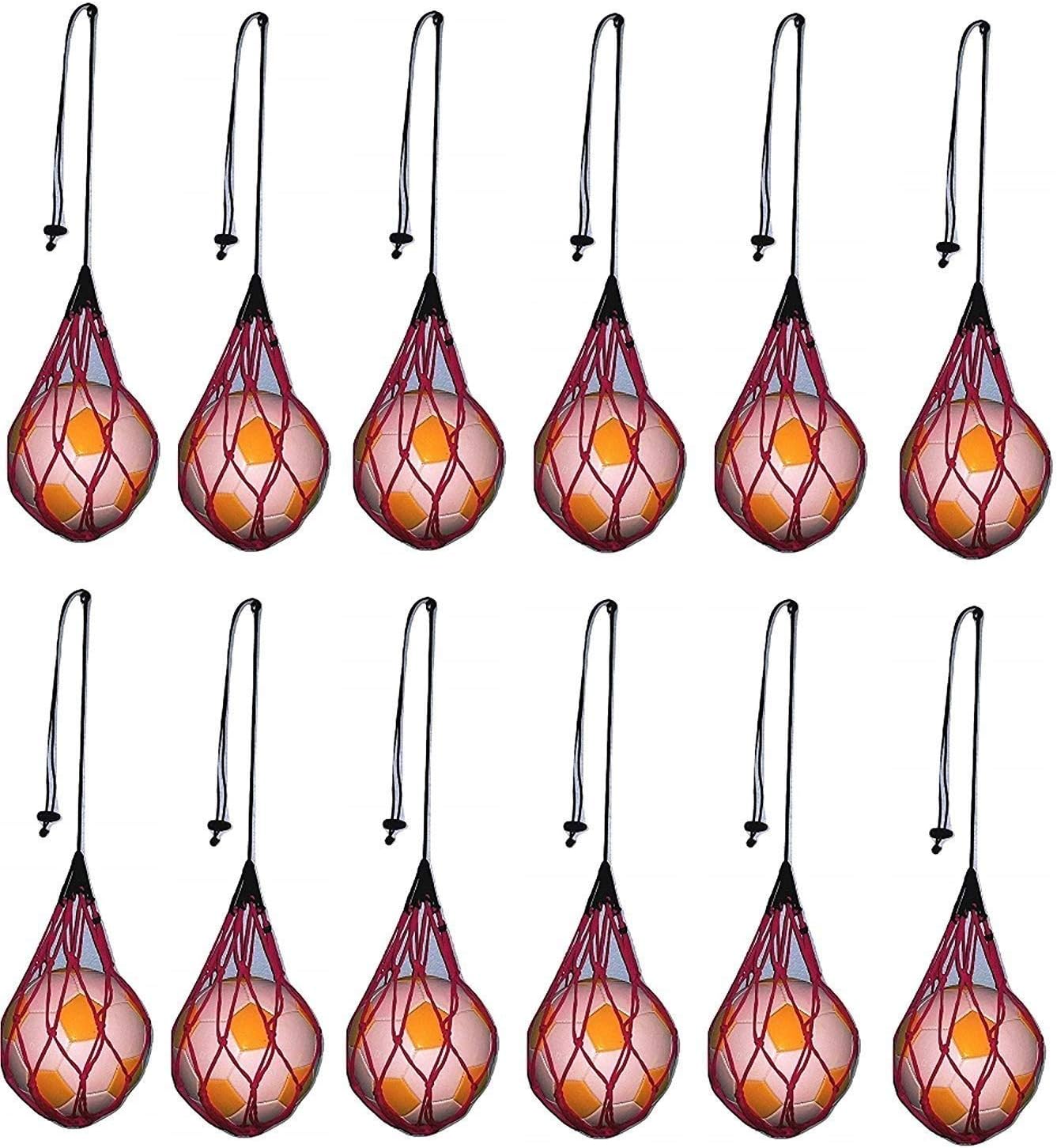 12 Rabbit Soccer Mini Balls Bungee Elastic Juggling Skill Training Net