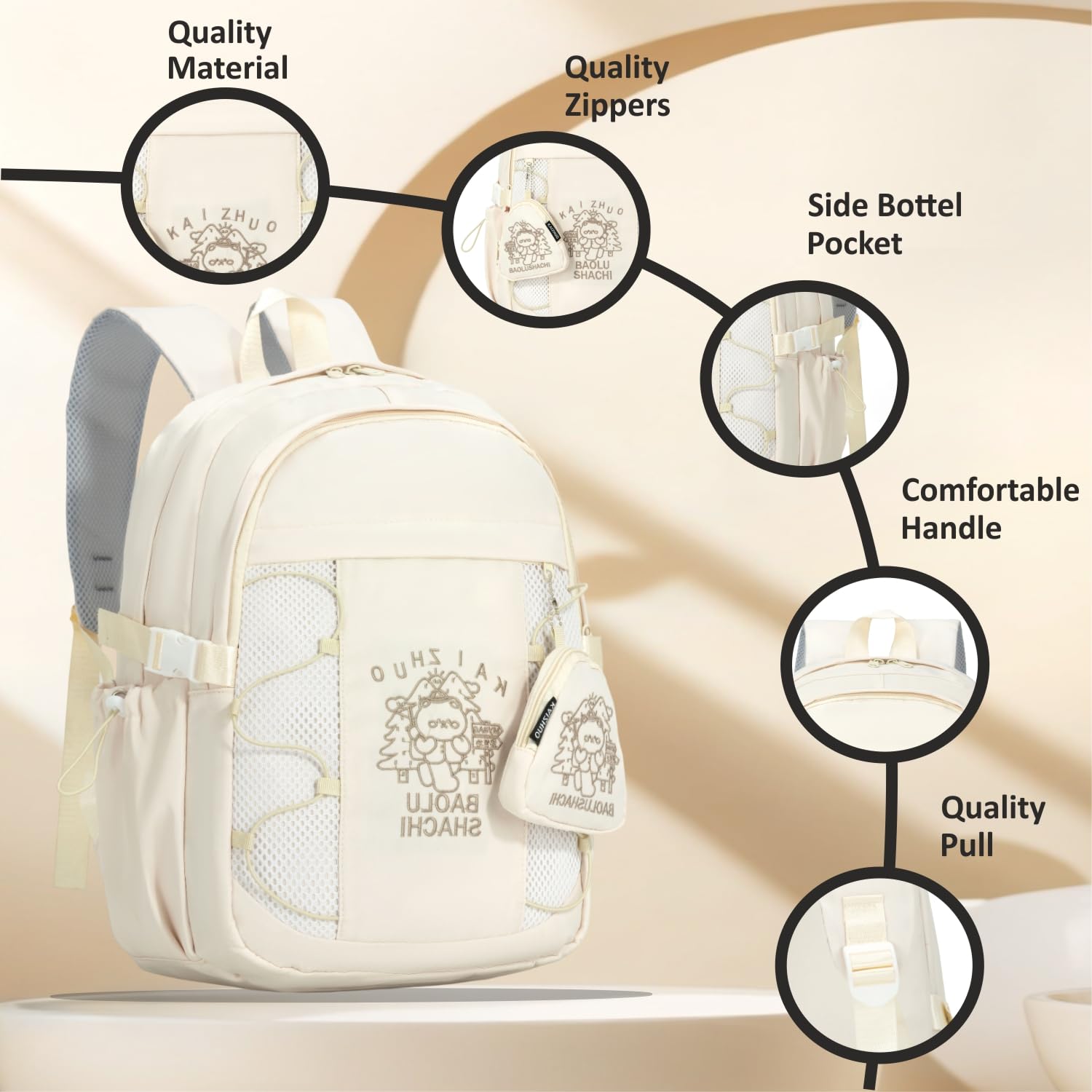 Tinytot 30 Litre Japanese Korean Style School Bag Water-Resistant Laptop & Travel Backpack – Unisex Large 18 Inches Multipurpose Student Backpack for Boys & Girls, Men & Women