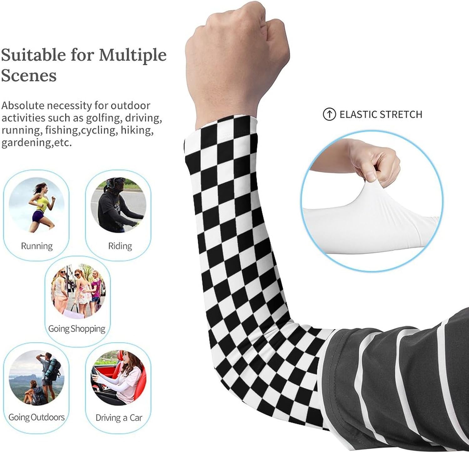 Cooling Arm Sleeves for Men & Women – Breathable, Sun Protection, Sports Arm Sleeves for Women, Men & Youth