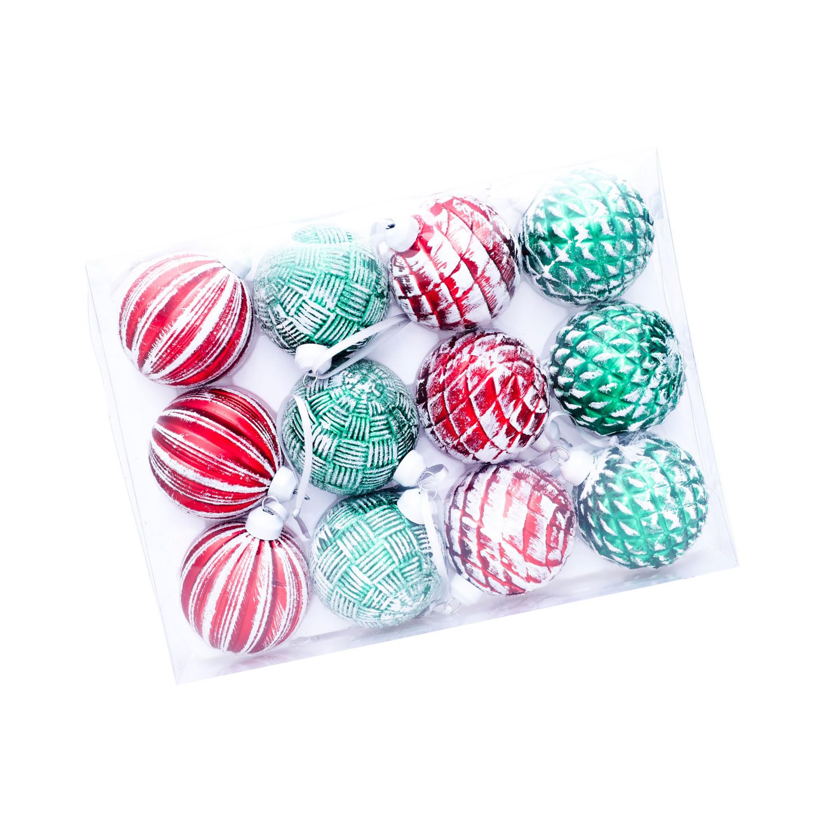 Sbshiouu Contrast Colors Of R 12Pcs Retro Themed Handcrafted Christmas Tree Hanging Ornament Holiday Decorations Ideal For Seasonal Celebration Antique Fashion Christmas Decorations