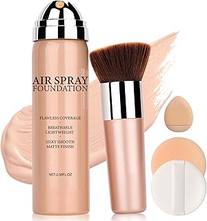 Airbrush Foundation Makeup Spray Full Coverage Foundation for Mature Skin,Long-lasting Airbrush Flawless Setting Spray,Waterproof Foundation for Smooth Radiant Skin (Natural/Warm Porcelain)