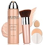 QIUFSSE Airbrush Foundation Makeup Spray Full Coverage Foundation for Mature Skin,Long-lasting Airbrush Flawless Setting Spray,Waterproof Foundation for Smooth Radiant Skin (Natural/Warm Porcelain)