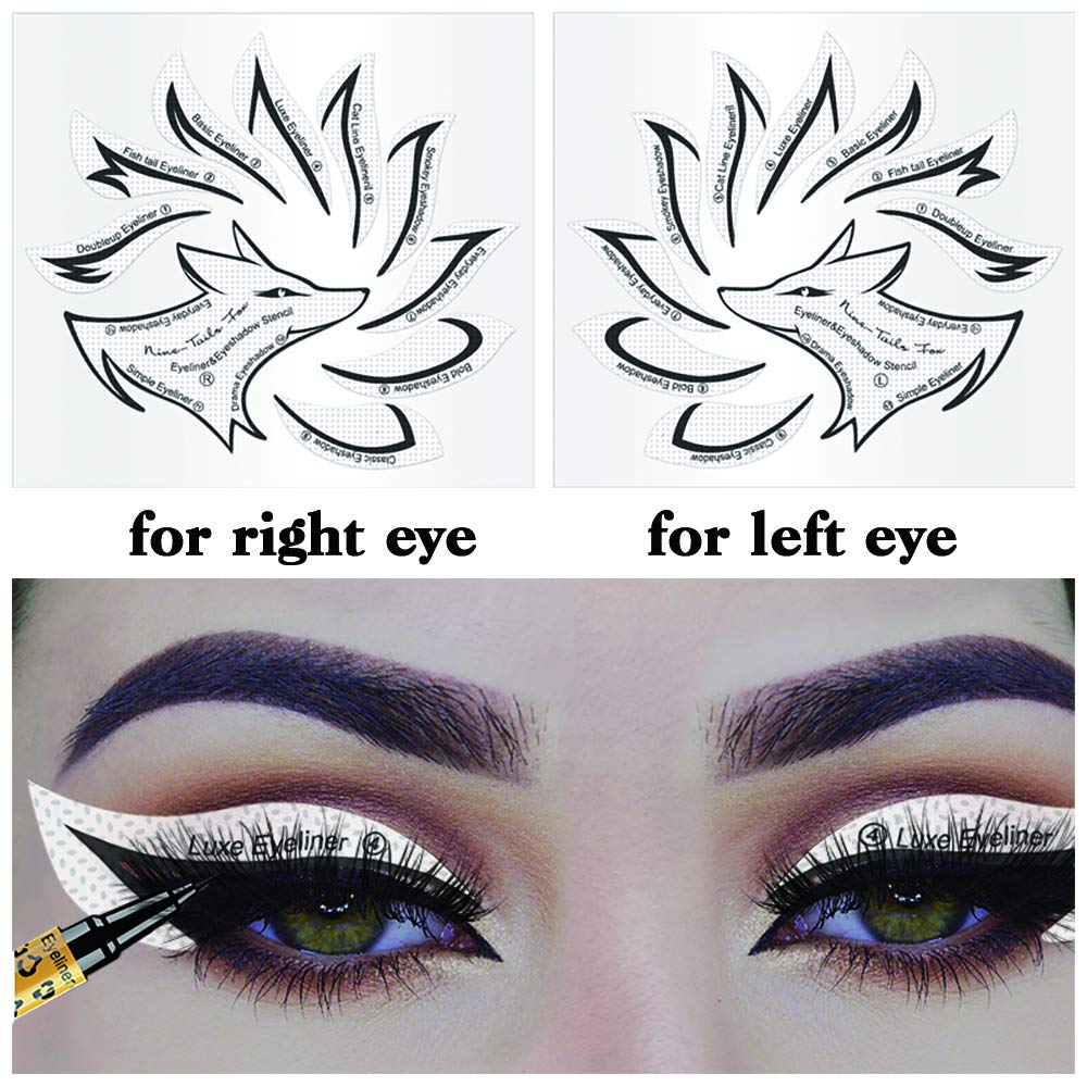 Professional Eyeliner Eyebrow Stencil Eyeshadow Stencil Set Nonwoven Materisls Eyeliner Stencil