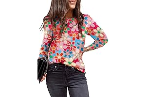 Lightweight Breathable Long Sleeve Floral Shirt