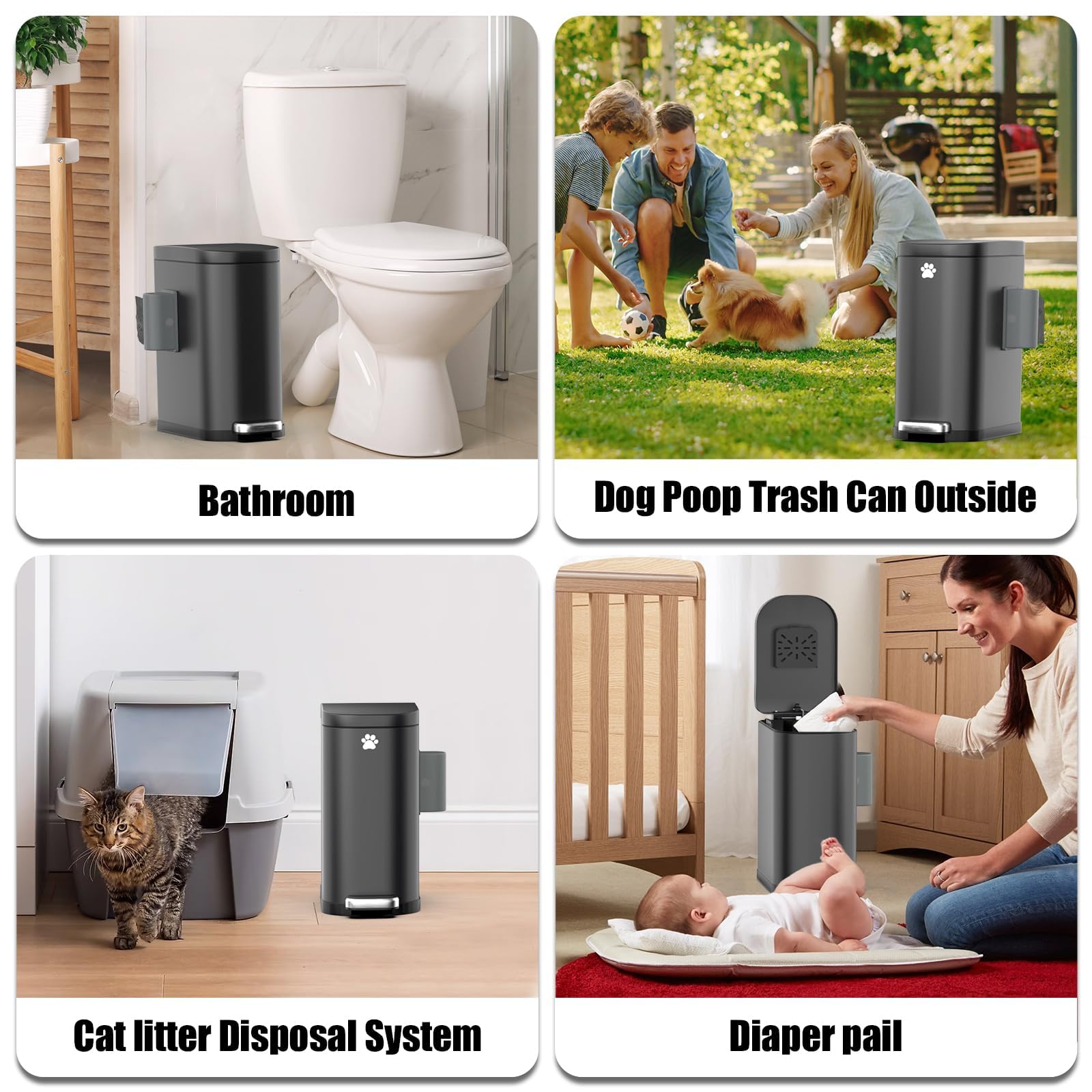 Dog Poop Trash Can - Odor Control & Pedal -3 Dog Poop Trash Can - Odor Control & Pedal -3