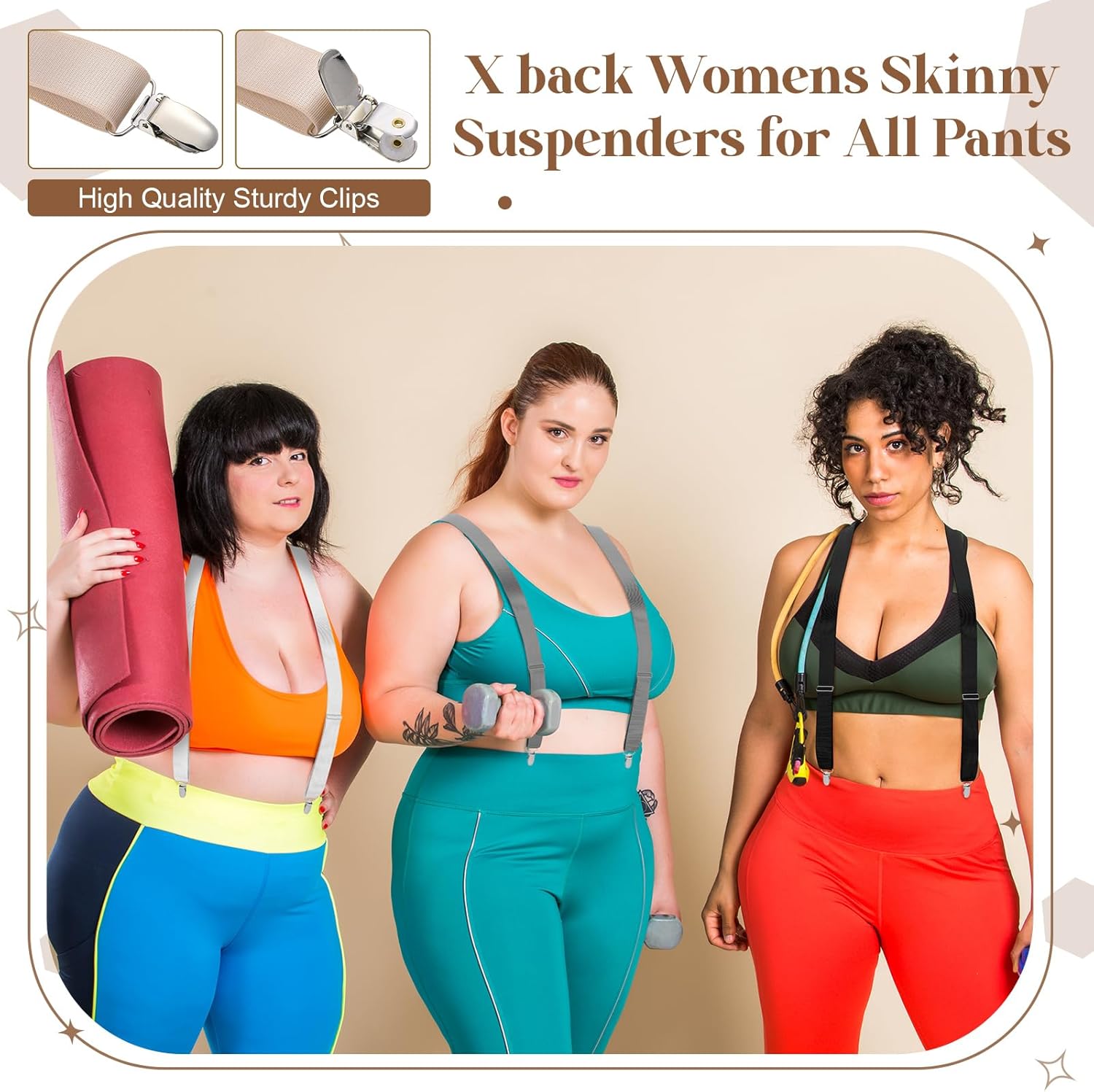 Hercicy 4 Pcs Women Suspenders Hidden for Women Pants Under Clothes Thin Suspenders Comfortable Lightweight Sturdy - Image 5