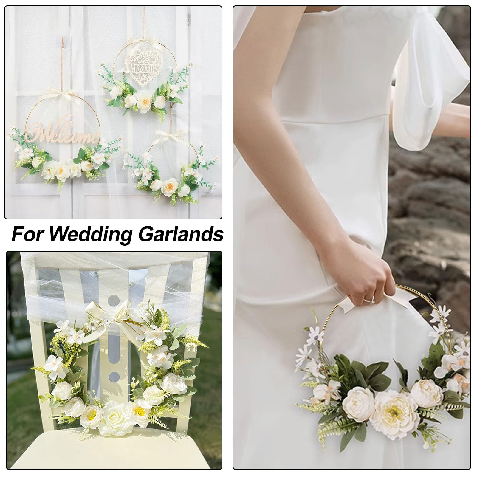 RAFIYU 10 Stück Metallringe Gold - 10cm & 15cm Für Traumfänger & Deko