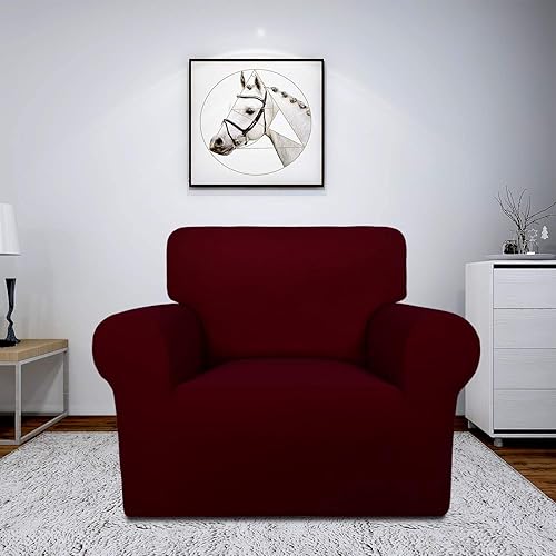 Miniatura 2 de Easy-Going Funda elástica de forro polar para sofá de elastano, suave, antideslizante, protector de muebles lavable con espuma antideslizante y