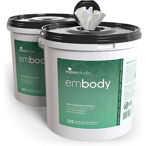 Wipex Embody Cleansing Wipes (Bucket, 225 Count (Pack of 2))