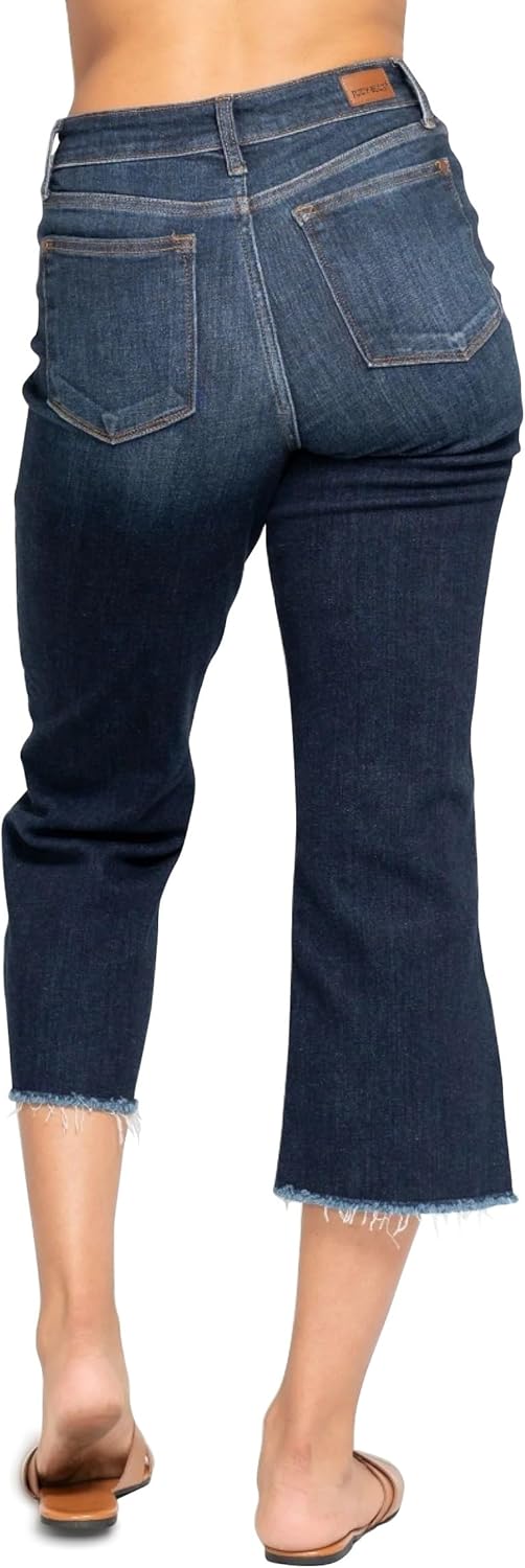 Judy Blue Women's High Waist Cropped Wide Leg Jeans - Image 2