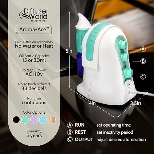 Miniatura 27 de Difusor sin agua para aceites esenciales de 110 V, difusor atomizador de aroma hecho en Estados Unidos, difusor de aceite esencial sin agua