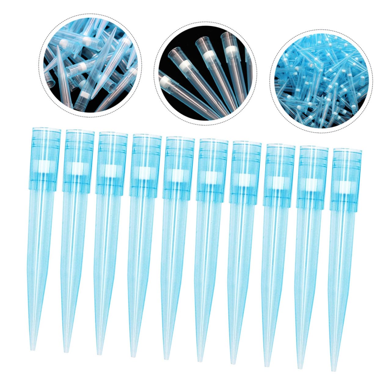PRETYZOOM 500pcs 1ml Disposable Plastic Pipettor Tips with Filter, Universal Laboratory Liquid Pipette Tips for Accurate Sample Transfer in Medical and Scientific Research