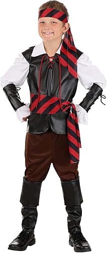 Disfraz de pirata de bucanero económico para niños, para fiestas temáticas de piratas aventureros, cosplay y Halloween