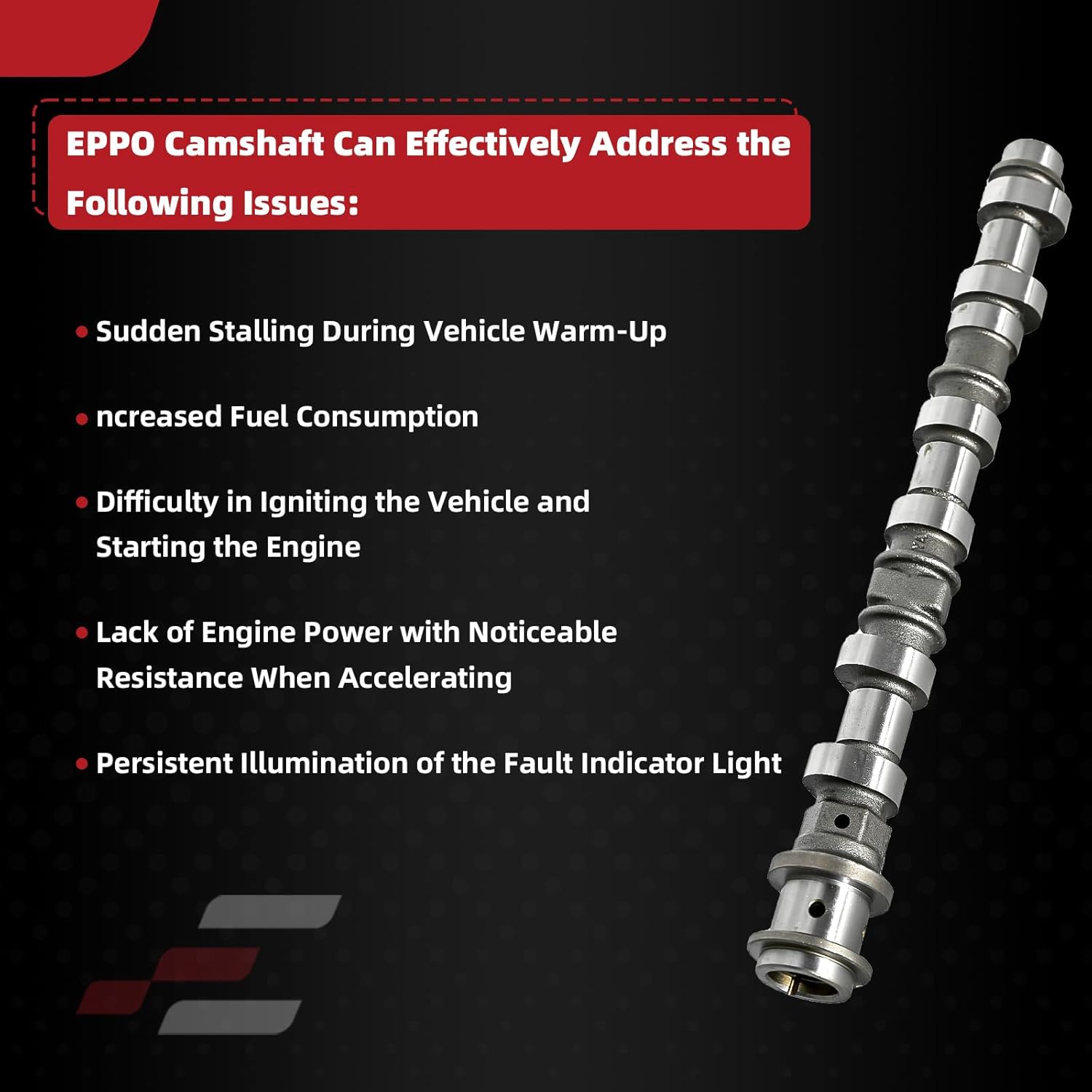 5184380AG Intake Camshaft Compatible with Jeep, Dodge, Chrysler, and Ram 3.6L V6 Engine Models (Including Part Numbers: 05184380AH, 5184380AE, 5184380AF, 5184380AD) without signal wheel