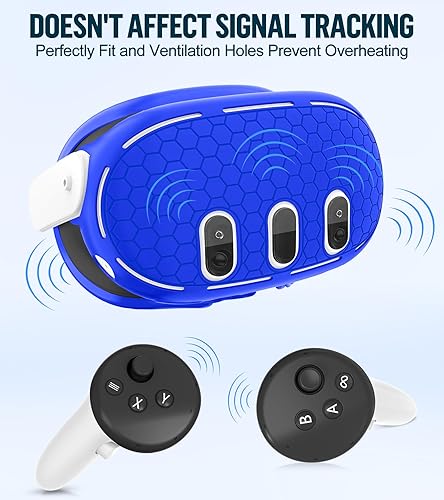 Miniatura 6 de VR Shell Protective Protector Cover for MetaOculus Quest 3, Silicone Front Headset Protector Cover Anti Scratch Anti Dust Anti Shock, Compatible