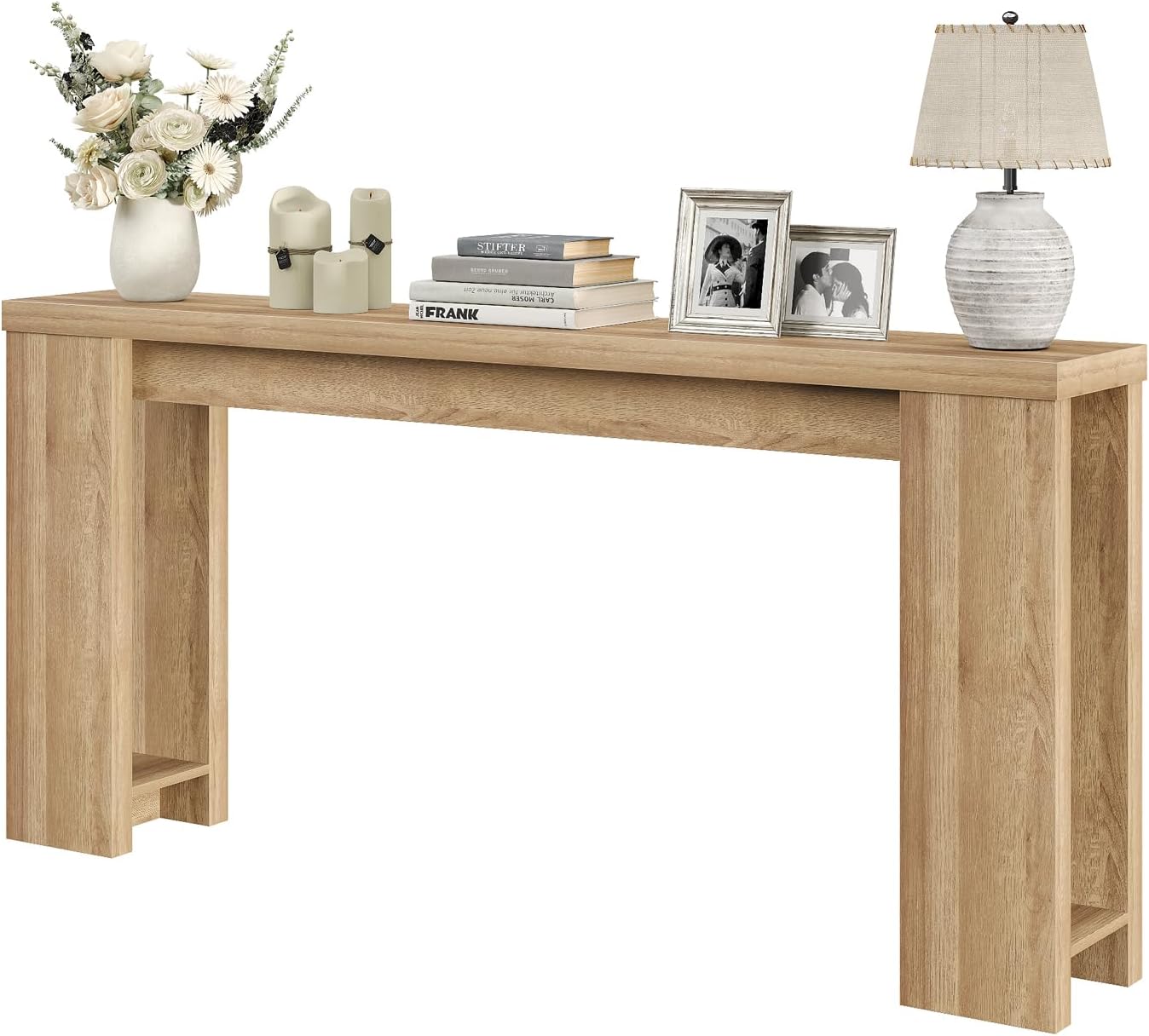 FUSOU 70.9'' Long Console Table, Sofa Table Behind The Couch, Farmhouse Entryway Table for Entryway, Living Room, Foyer, Hallway