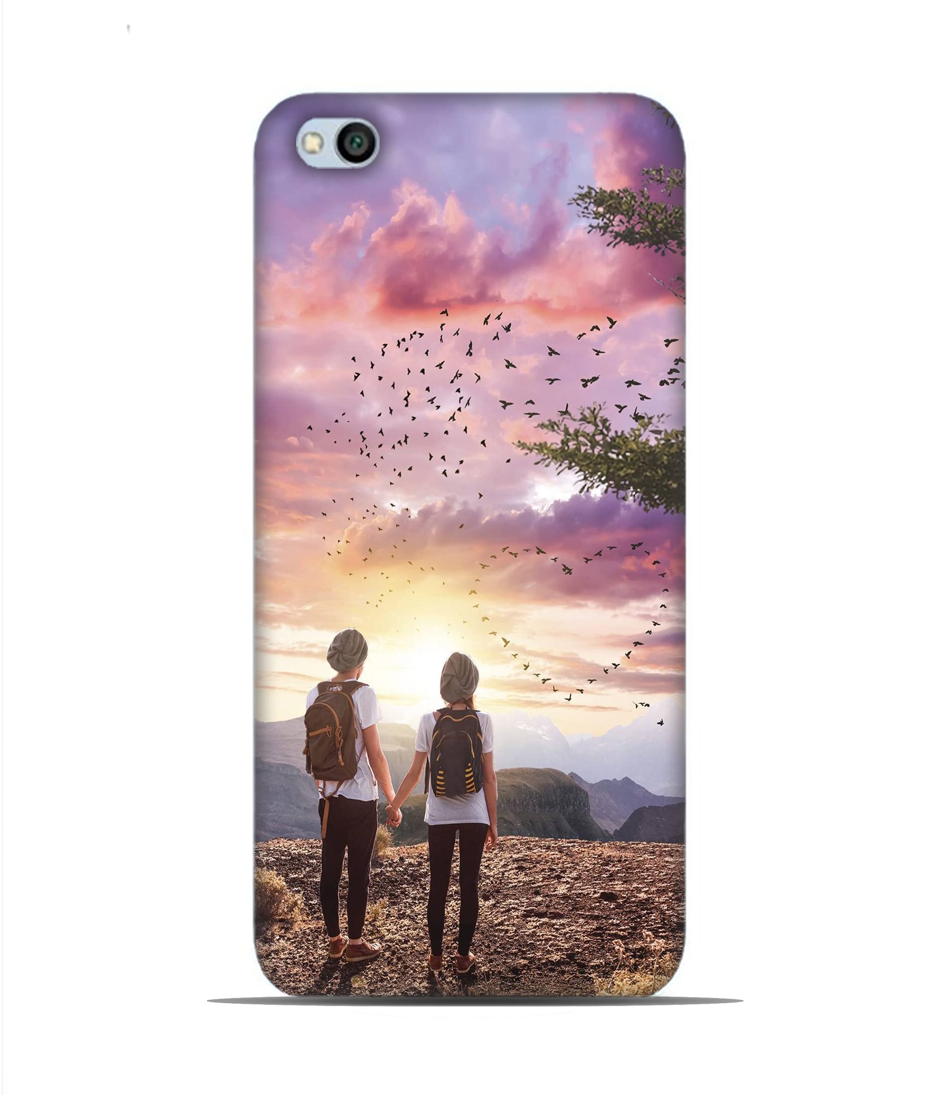 Coolet Cute Couples Neture Background | Design Printed Hard Back Case and Cover for Mi Redmi 5A Stylish Cover for Your Smartphone