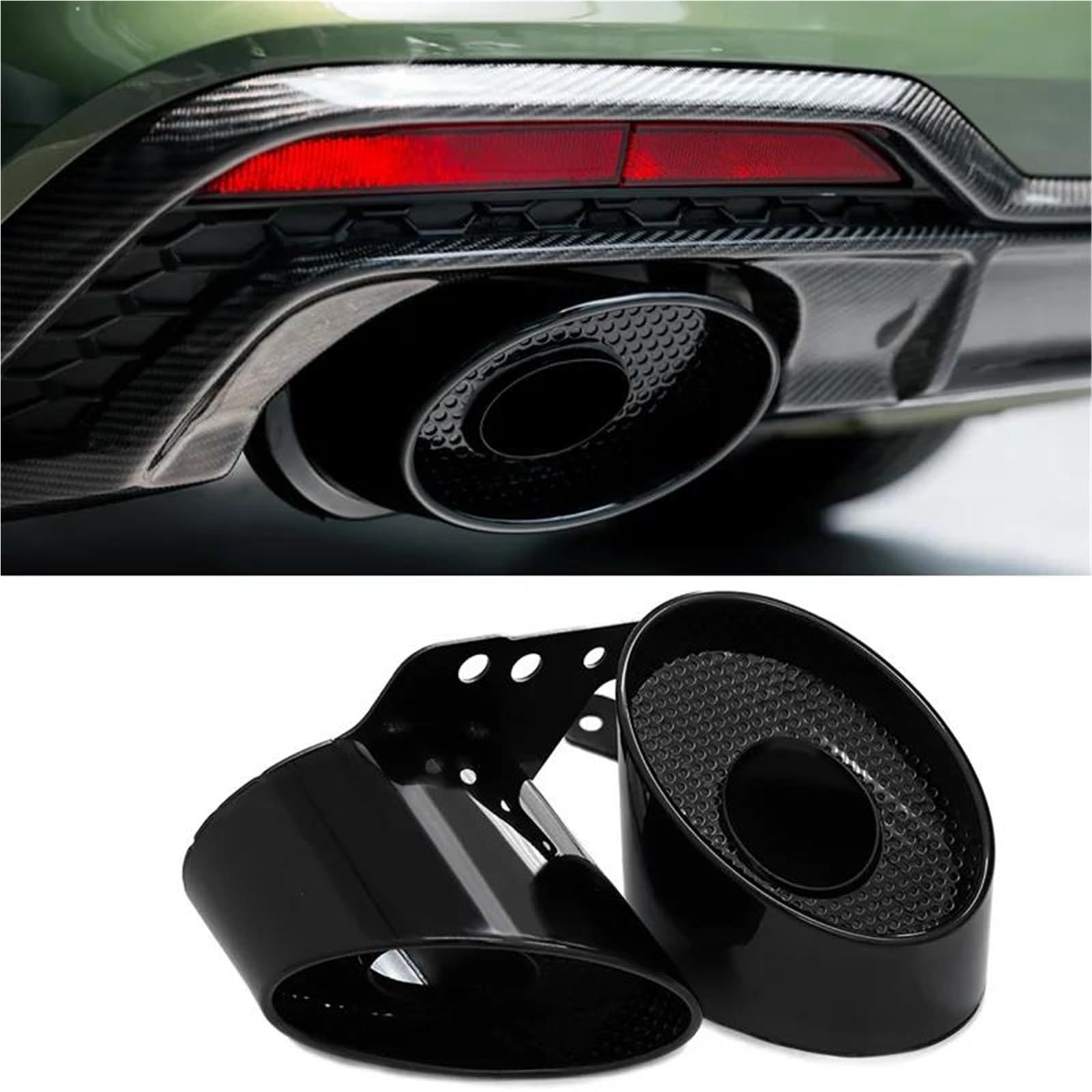 Terminale Scarico Auto Punta Di Scarico Auto Per A5 A6 RS5 RS6 2020-2023 Del Silenziatore Tubo Scappamento Ovale Ugello Tuning