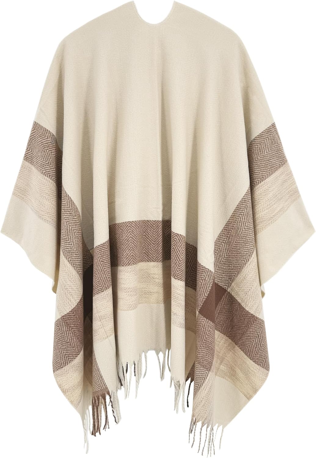 Women's Elegant Shawl Wraps, Soft Open Front Poncho Cape, Reversible Casual Cardigan Shawls for Gift Travel - Image 4