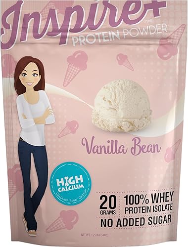 Inspire Vanilla Bean - Polvo aislado de proteína de suero de leche con calcio (0.71 oz)