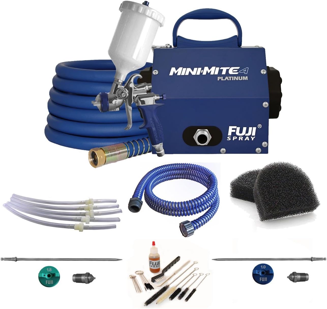 Fuji Spray Mini-Mite 4 Gravity HVLP Spray System w/ Cup Parts Kit & Accessory Bundle