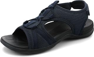 UBFEN Womens Hiking Sandals Comfortable Walking Sandals Summer Sport Breathable Arch Support