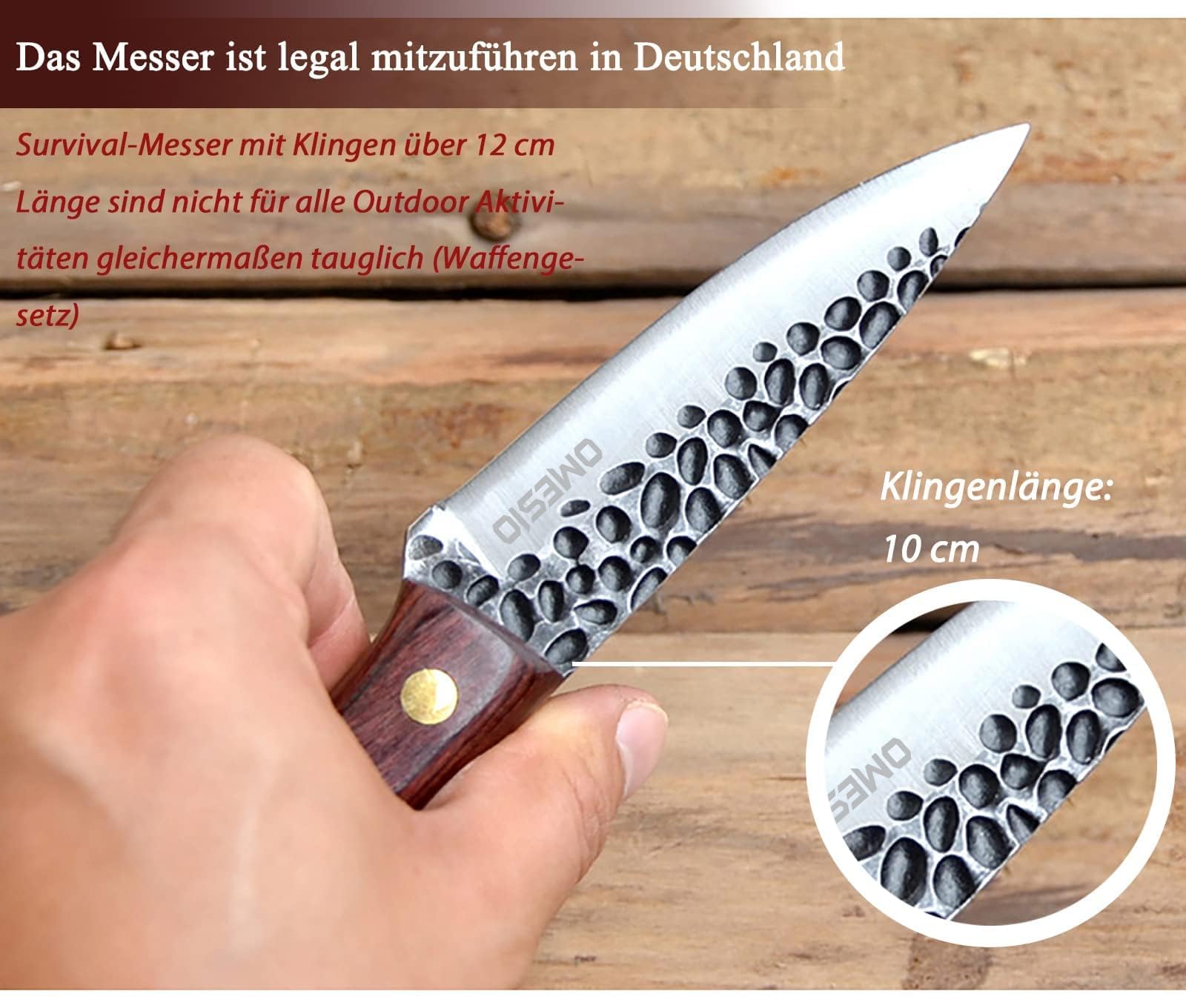 Bushcraft knife with sheath full tang outdoor small fixed blade