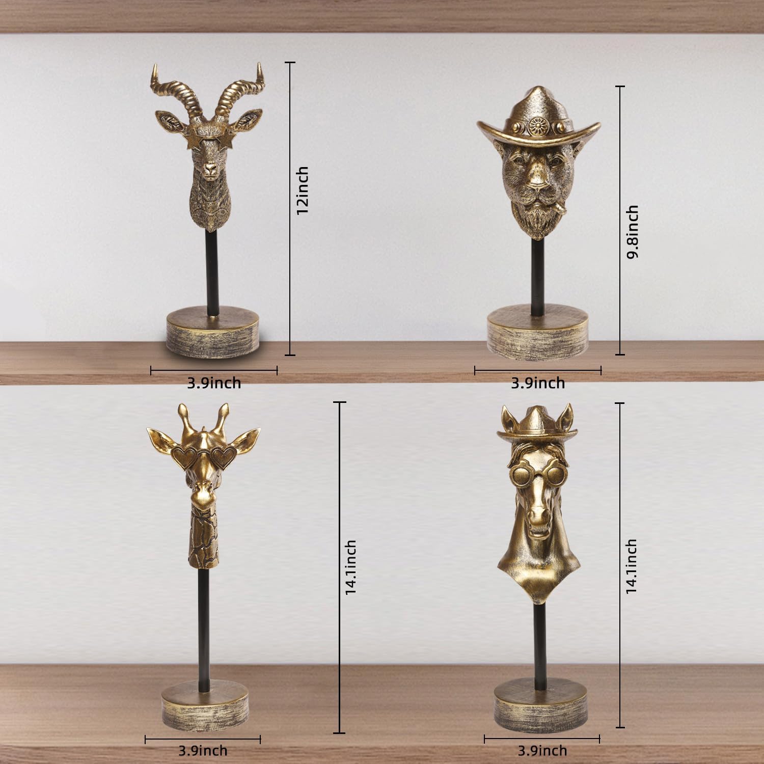 Handcrafted Resin Sculpture (Antelope)- Modern Home Decor Accent, Trending Living Room & Office Decor, Elegant Tabletop & Shelf Decor for Desk, Bookshelf, Nightstand - Unique Gift Idea