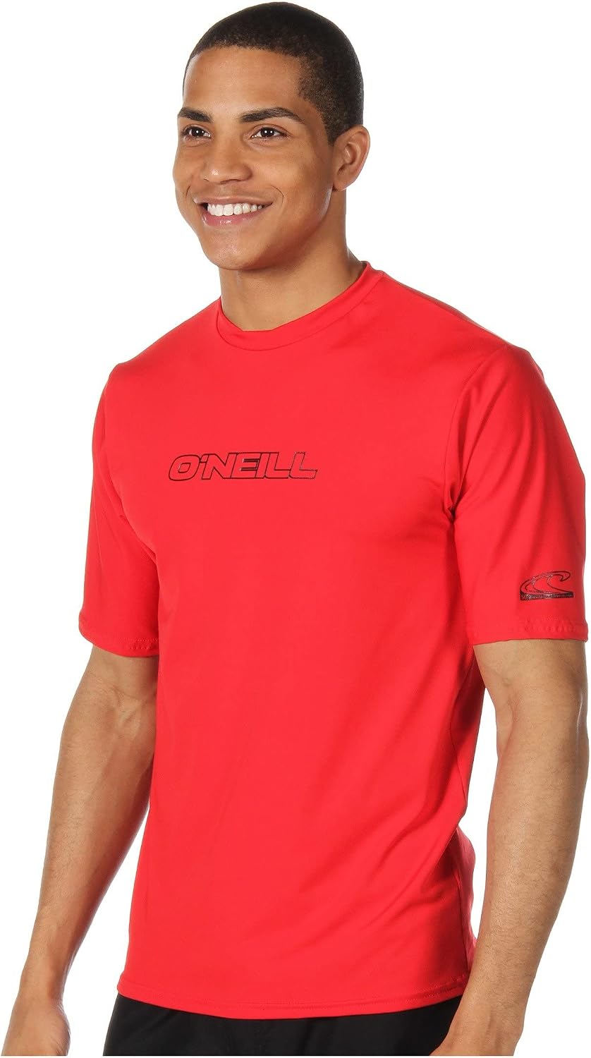 O'Neill Men’s Basic Skins Short Sleeve Sun Shirt, UPF 50+ Sun and Rash Protection for Surfing and All Outdoor Activities