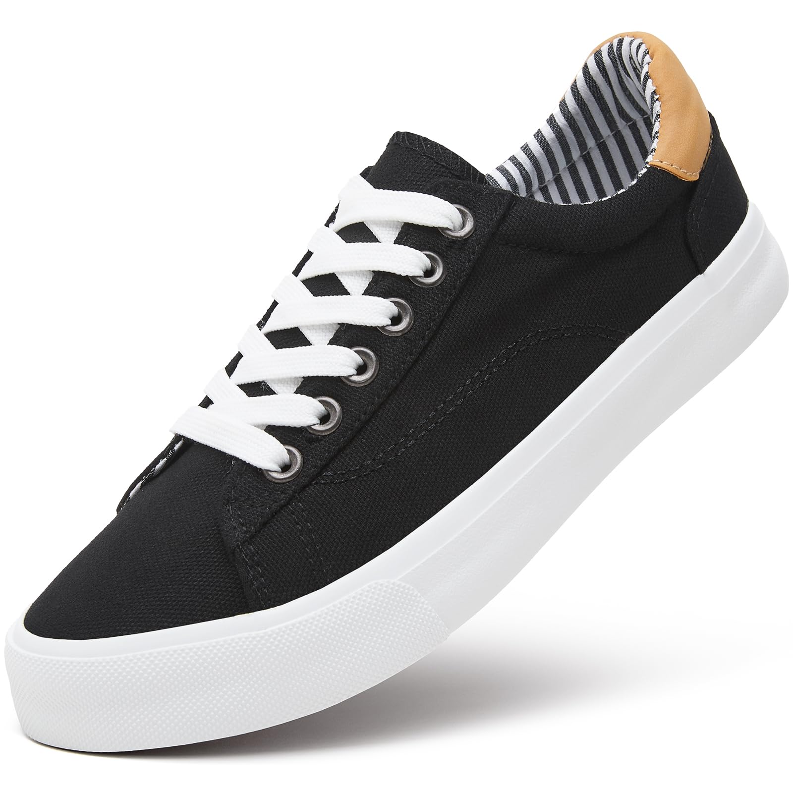 XRH Tennis Shoes Womens Low Top Casual Shoes for Women, Lace Up Canvas Sneakers Comfortable Shoes for Women Walking Shoes