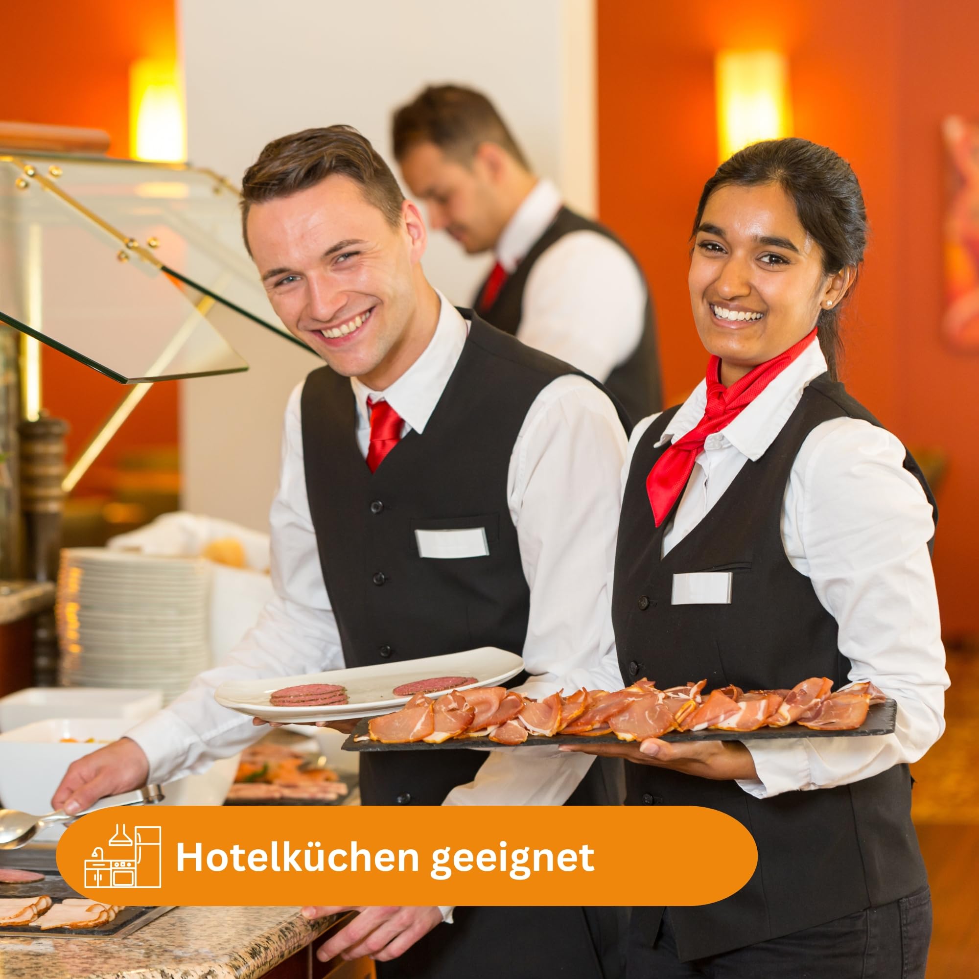 Edelstahl Gewürzbord - Maße 140 x 40 cm - mit 7X GN1/6 Einschubmöglichkeit - Einfach Montierbar - AISI 430 Legierung - Küchenregal Gastro Wandablage Gewürzregal