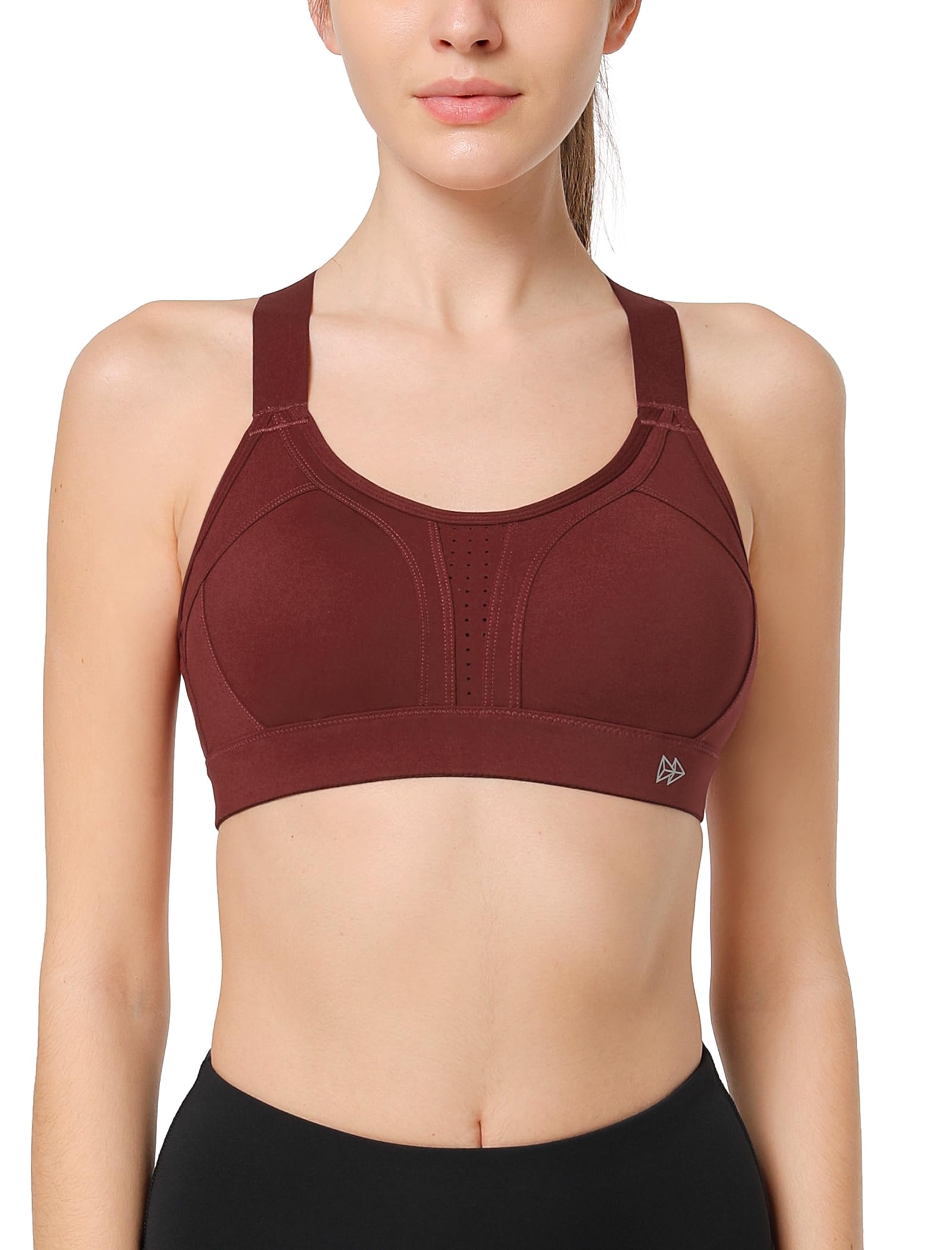 Yvette Reggiseno Sportivo Cinghie Regolabili Forte Sostegno Spalline Incrociate sul Retro Plus per Ginnastica Corsa Jogging Yoga