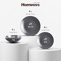 Vista 116 de Colors Life juego de vajilla, exterior negro brillante con interior de color mate