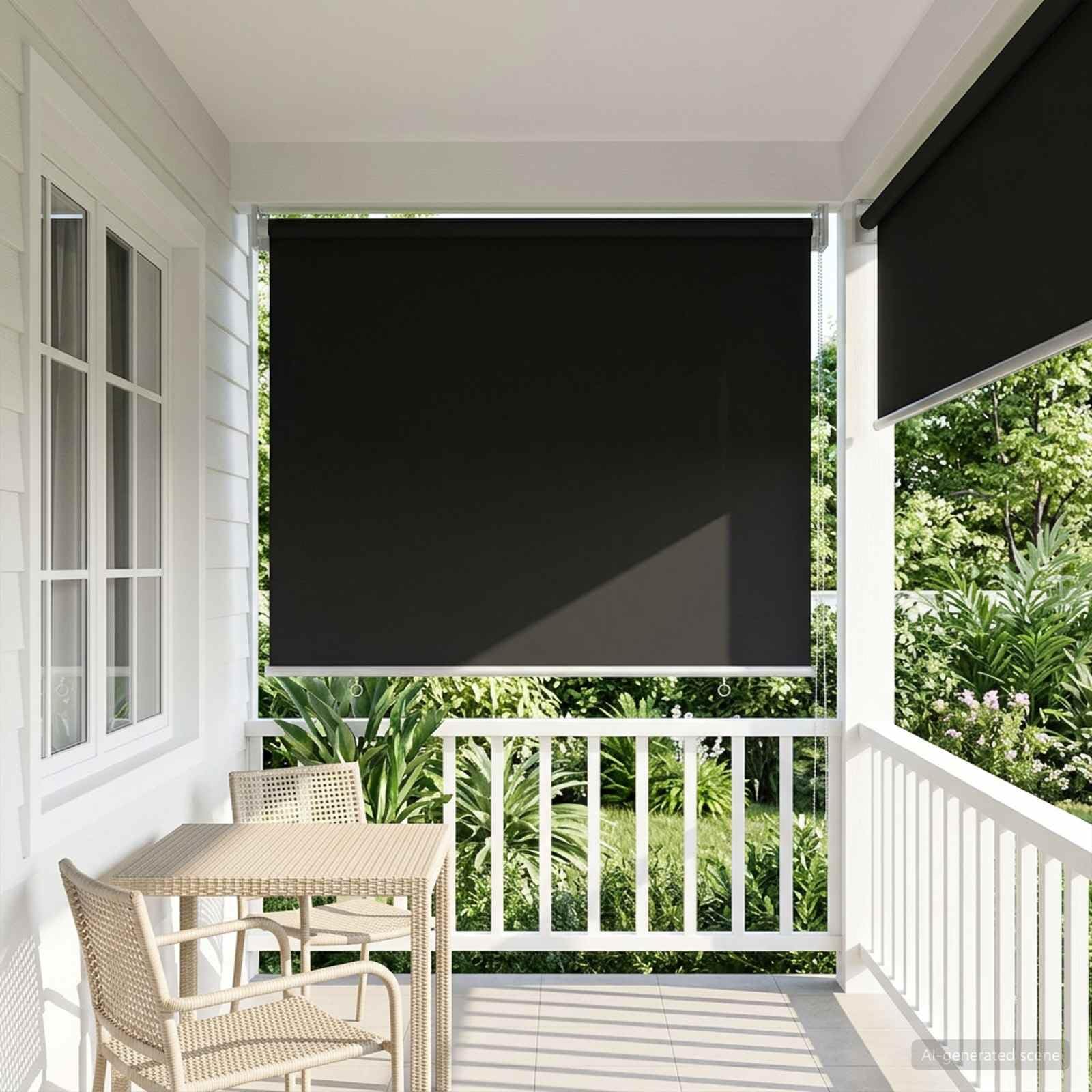 Tenda avvolgibile antracite, 80 x 140 cm, protezione dai raggi UV | Efficace protezione dagli sguardi indiscreti e dal calore per soggiorno, camera da letto e giardino d'inverno. Facile