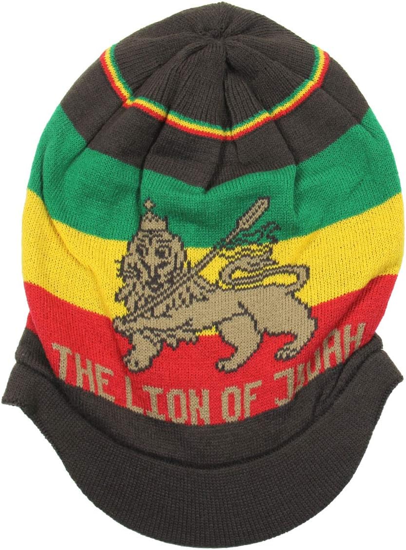 NY Rasta Lion of Judah Knit Beanie Visor