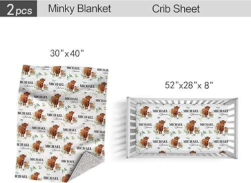 Miniatura 10 de Juego de cama personalizado para bebé, edredón de cuna con nombre personalizado, ropa de cama de animales del bosque, juego de 2 piezas con sábanas