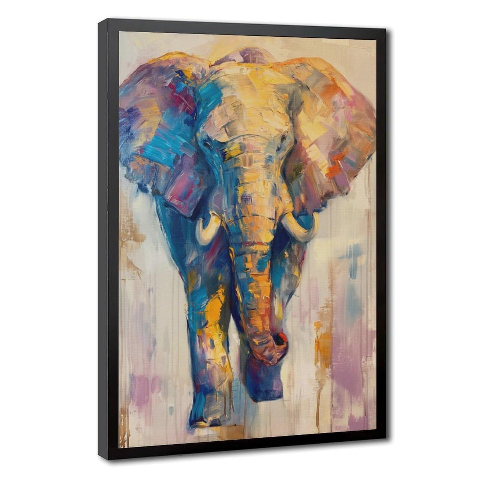 Bareronor Watercolour Elephant Poster Canvas Poster Bedroom Decor Landscape Office Room Decor Gift 12" L X 18" W