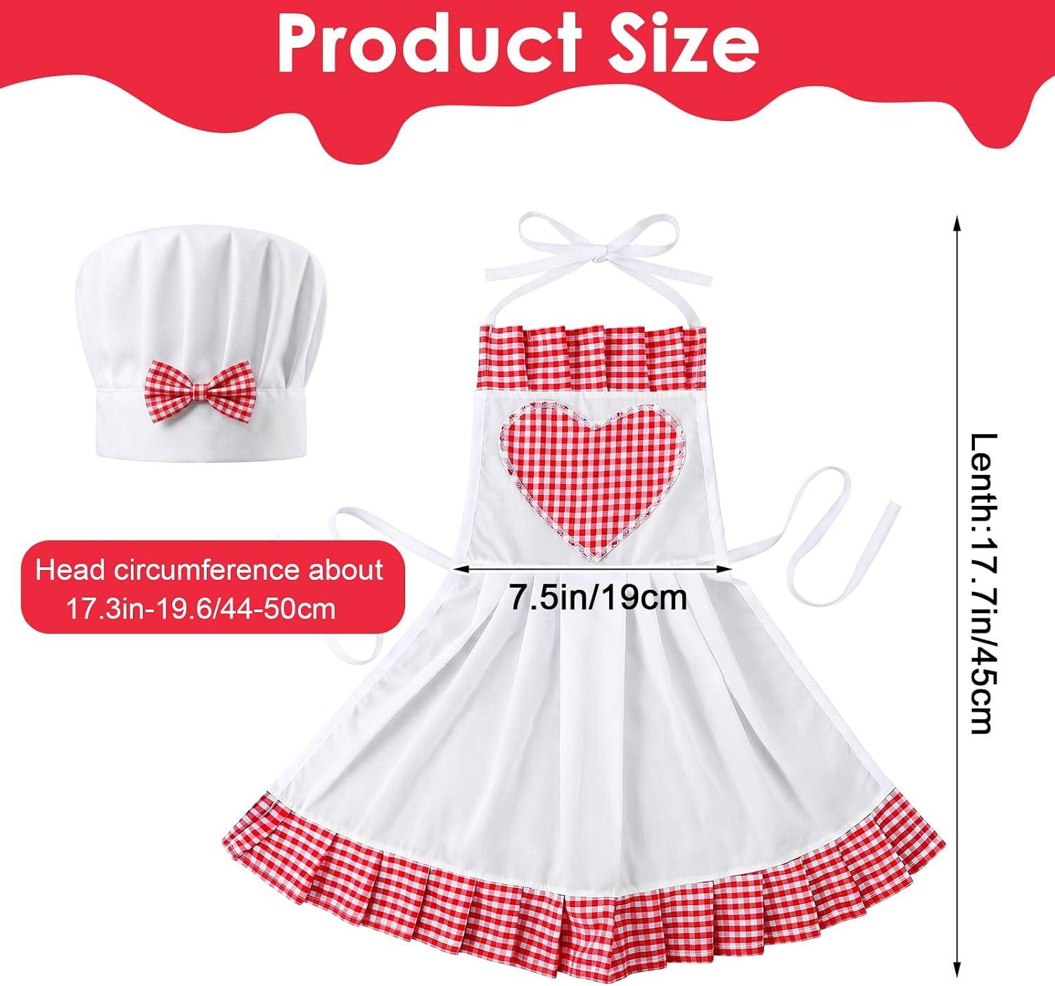 Sibba 2 Pack Baby Photography Props Chef Hat and Apron for 8-24 Months Baby Chef Outfit Newborn Photography Outfits Photoshoots Posing Photo Accessories