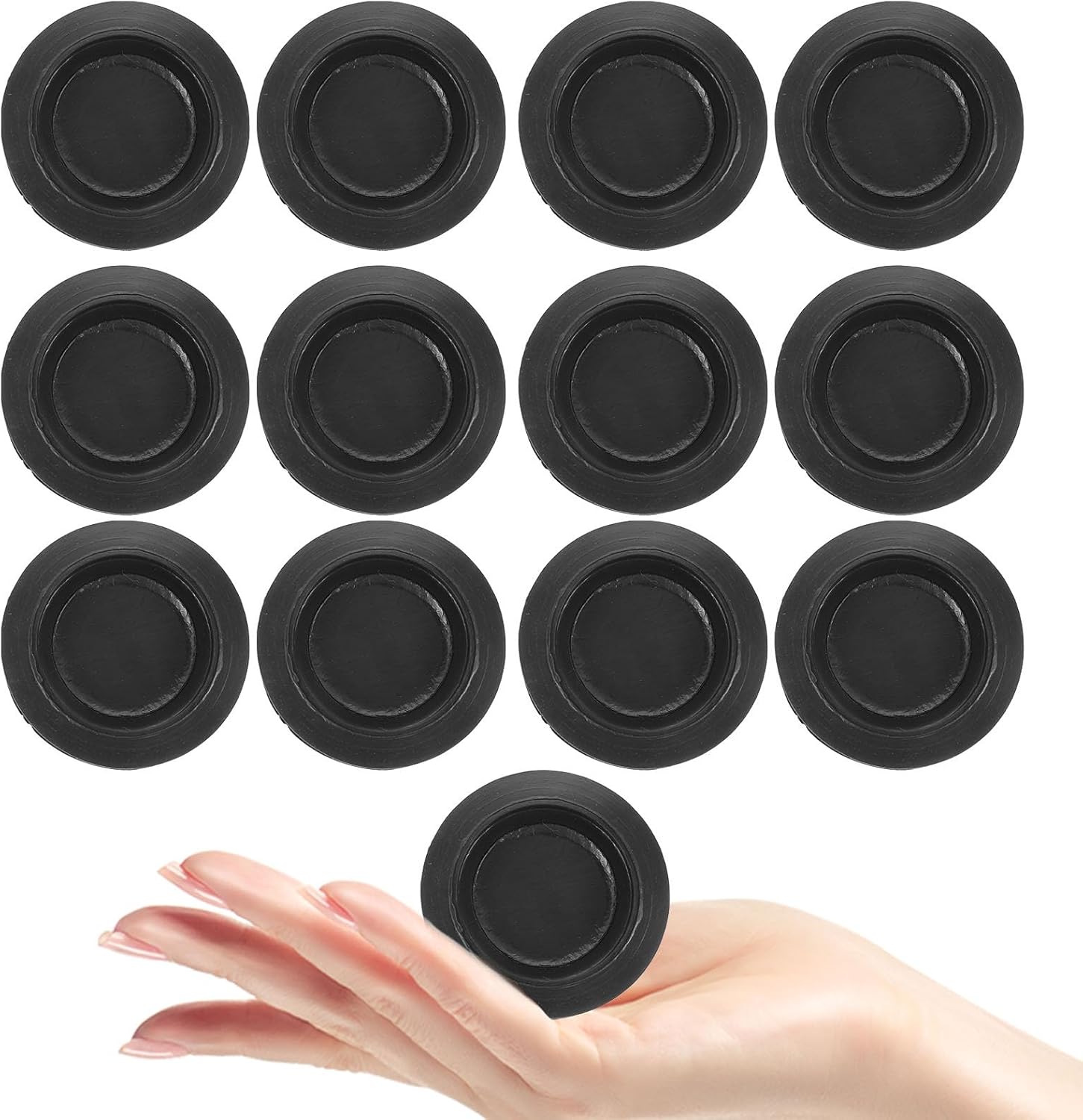 KESYOO Plugs for Bank Base 40 Units PVC Black Outer Diameter 42 mm Inner 32 mm, Insert Plugs for Piggy Bank, Accessories for Money Banks and Piggy Banks
