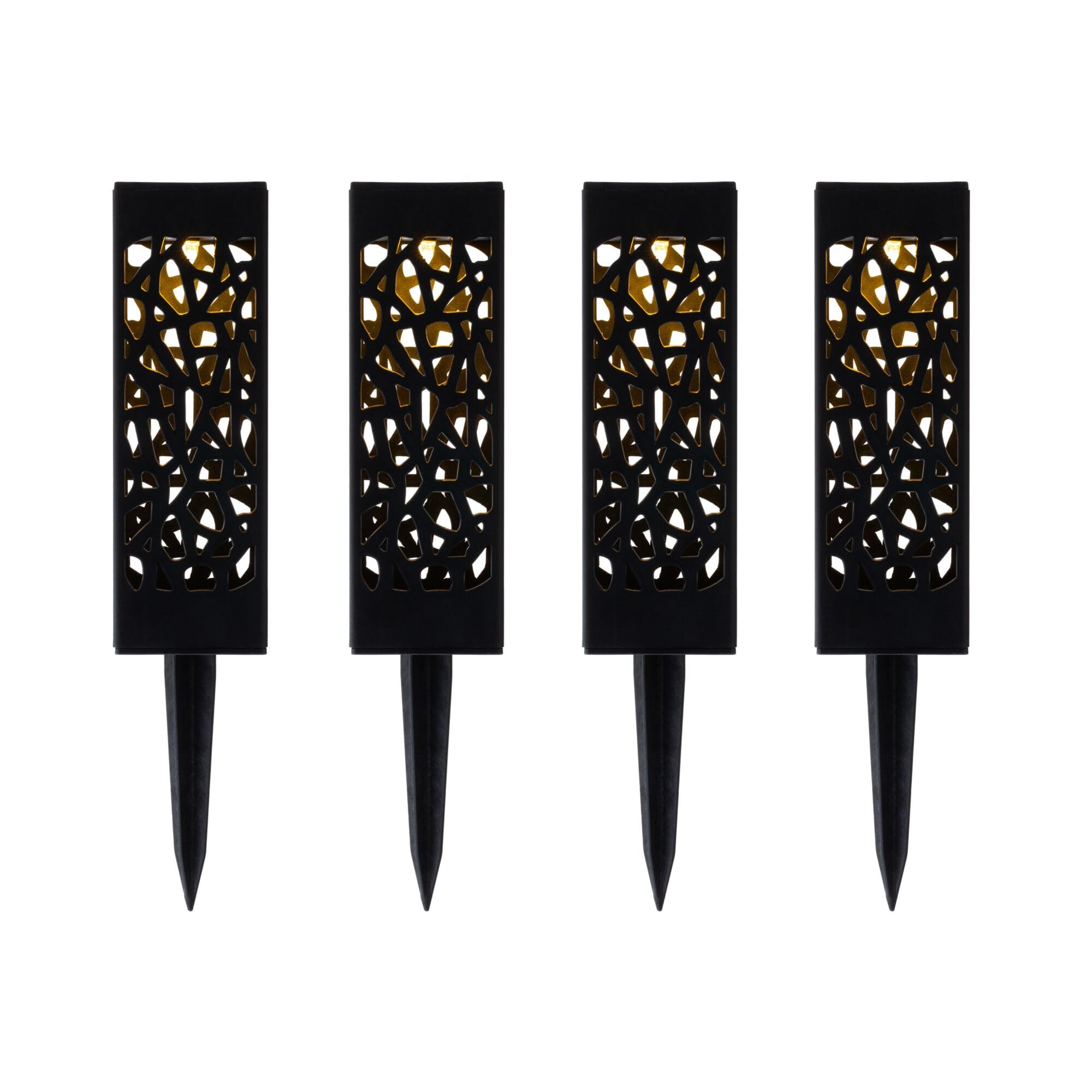 Pauleen 48073 Set de 4 Pinchos solares Sunshine Mood Color Negro, para el Exterior-balcón o jardín, 0.02 W