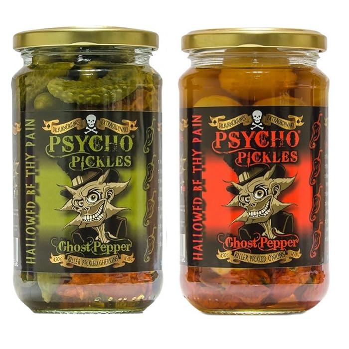 Buy Psycho Pickles Combo Ghost Pepper Pickled Onions And Ghost Pepper