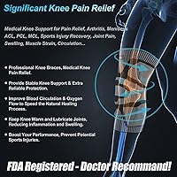Vista 4 de NEENCA Rodillera para aliviar el dolor de rodilla, soporte médico de rodilla con almohadilla de rótula y estabilizadores laterales, rodillera