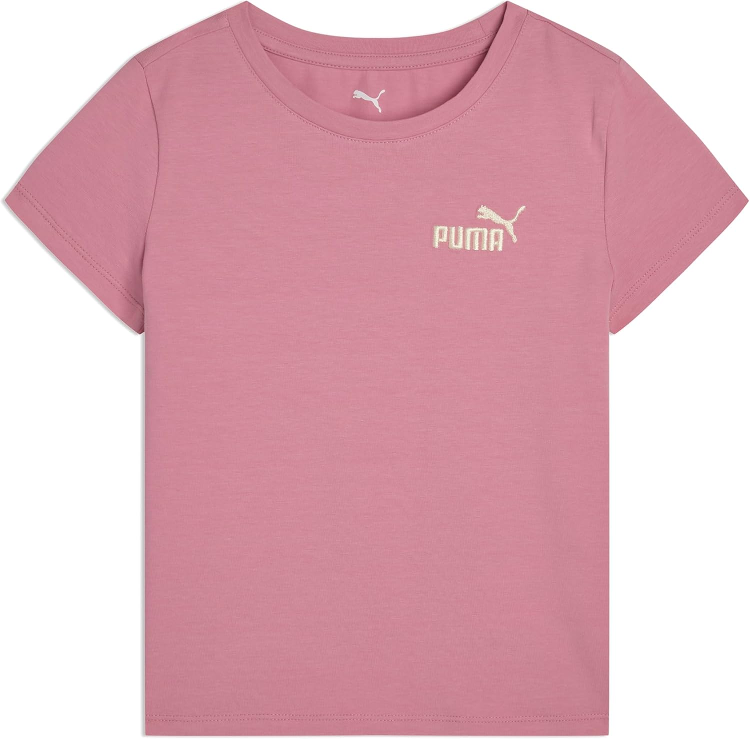 Puma Girls Foundations Core Logo T-Shirt, Slim Fit, Baby Tee Silhouette