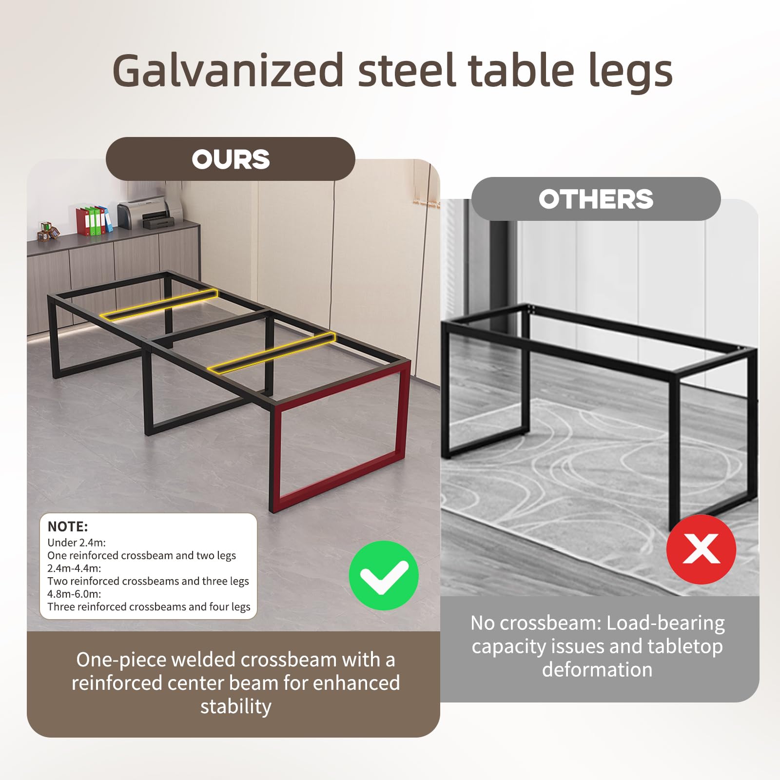Tavolo da conferenza moderno per 8-12 persone, tavolo riunioni Slish con cavo, metallo nero, tavolo versatile in legno per allenamento e seminari per ufficio e sale conferenze